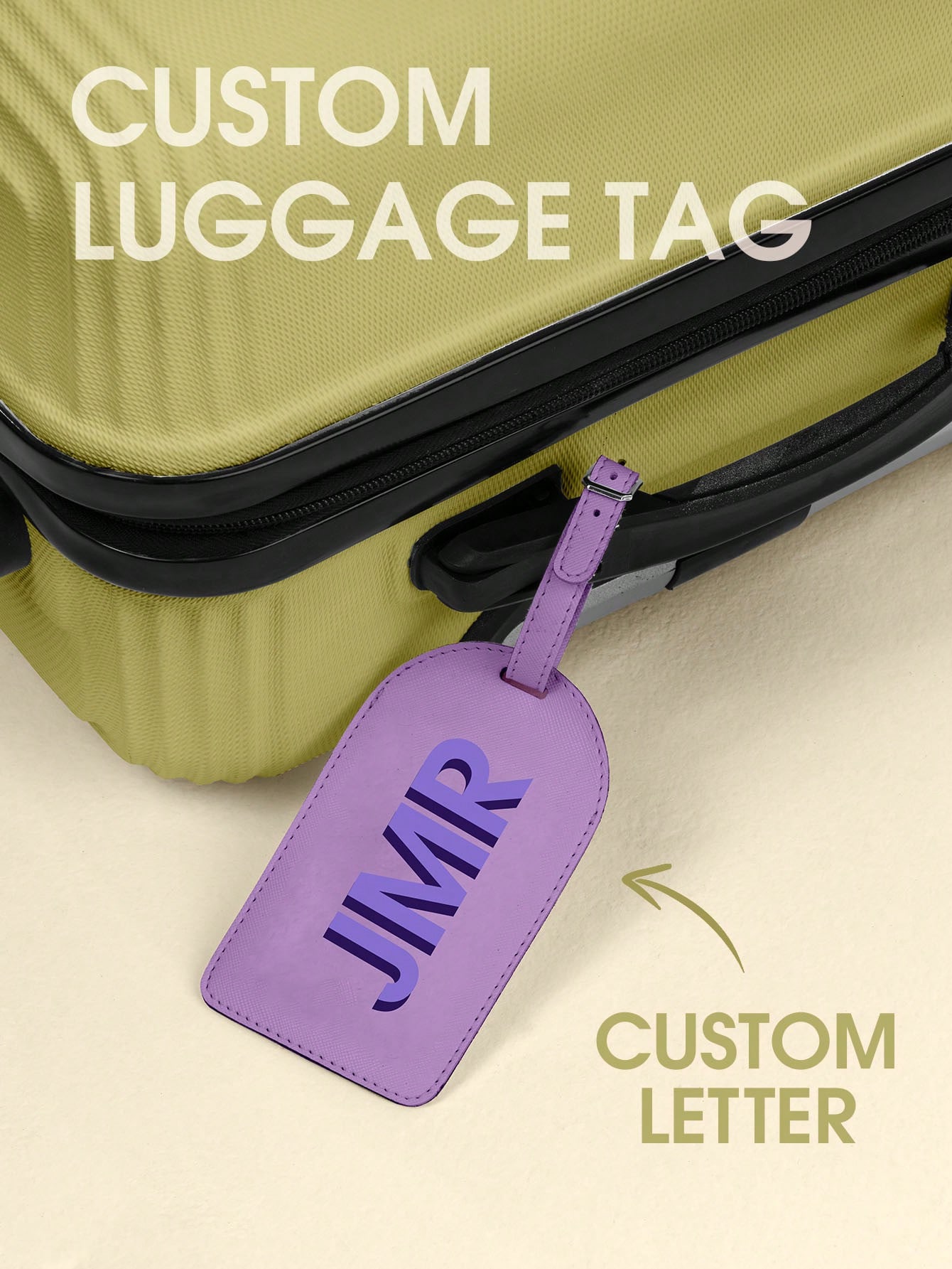 Travel Packing Accessories - Персонализированная багажная бирка с инициалами, кожаная
