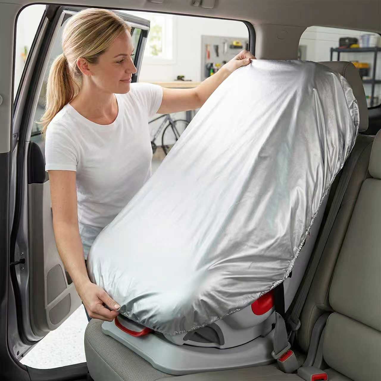 Travel Accessories For 1 Year Old - Солнцезащитный чехол для детского автокресла, серебристый,