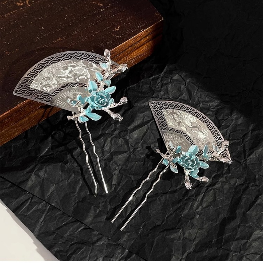 Travel Hair Accessories - Новая веерообразная заколка в китайском стиле,